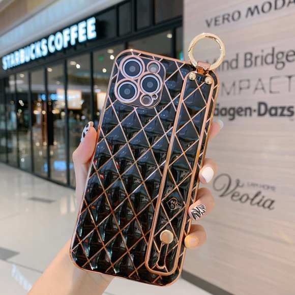 NEW iPhone 14/Pro/Max Wrist Band Electroplate Soft iPhone case - Picture 2 of 7